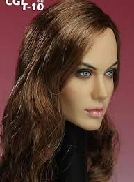 Custom 1/6 Scale Angelina Jolie Head Sculpt for Hot Toys Kumik Female Body 