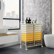 Küchenregal toilettenregal standregal badezimmer rollwagen ablagen regal leichtes regal aus kunststoff, leicht zu bewegen und verschieben vielseitig: Costway Rollwagen Rollcontainer Badrollwagen Badtrolley Badregal Mit 20 Stapelbaren Schubladen Online Kaufen Otto