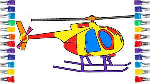 Helicopter Coloring And Drawing For Kids Toddlers Draw Colour Toddler Drawing Drawing For Kids Pikachu Drawing