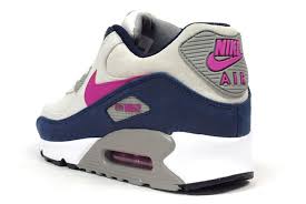Navy blue and pink nike shoes. Nike Air Max 90 Ltr Premium Navy Pink Grey Sbd
