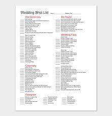 One of the best features of the wedding budget checklist is that it is available in excel format allowing you to put your own numbers and customize your budget to fit your needs. Shot List Template 18 For Word Excel Pdf Format