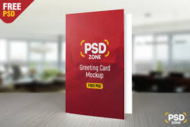 12 3 4 page 1 of 4. Greeting Card Mockup Free Psd Psd Zone