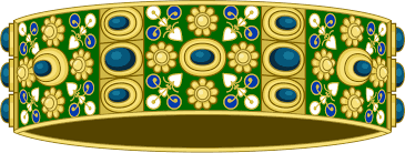 It is called the iron crown because of a small, narrow strip of iron that circles the interior of the piece. File Corona Ferrea Monza Heraldry Svg Wikimedia Commons