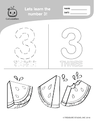 Printable nursery rhyme coloring pages and more nursery rhymes coloring sheets and pictures for kids. Cocomelon Number 3 Png Coco Melon Free Png Stock Louiskowa