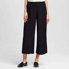 Merona Rayon Wide Leg Crop Black Pants Nwt Nwt