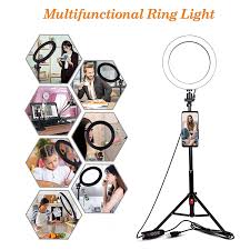 Emart 10 Inch Selfie Ring Light With Adjustable Tripod Stand Cell Ph