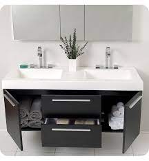 With spacious storage options, including both cabinets and drawers, its modern and minimalistic design is bound to fit the aesthetic of any bathroom design. 40 Double Sink Bathroom Vanity Artcomcrea