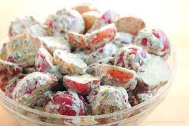 Cover and let eggs stand in hot water for 10 to 12 minutes. Easy Red Potato Salad Recipe She Wears Many Hats