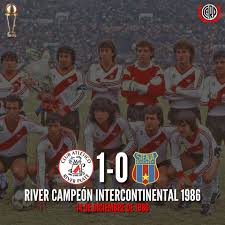 🔙🏆 Hace 38 años, River Plate derrotó 1-0 al Steaua Bucarest en Japón, con  gol de Alzamendi, y se consagró campeón de la Copa Intercontinental 1986,  logrando la triple corona de ese