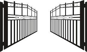 A coloring page based on john 10:7. Clipart Open Gate