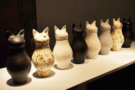 A cat has a unique place in our lives, and when they leave, can leave a strange void. Egyptian Style Ceramic Pet Cremation Urns Pet Cremation Urns Cat Urns Pet Urns Cat