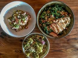 Israeli couscous chicken saladhealthy food guide nz. Roasted Cauliflower A Kale And Chicken Salad Bowl And Roasted Octopus With Couscous Picture Of Beaker Gray Miami Tripadvisor
