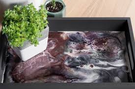 These trendy diy wood tray come in varied designs. Diy Resin And Wood Serving Tray Make A Resin Embellished Tray