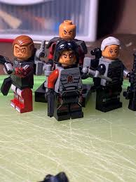 Wip But Here S My Bad Batch Face Decals Excuse The Bodies And Hair I Just Threw It Together Really Quick Legosta Lego Star Wars Cool Lego Star Wars Symbols