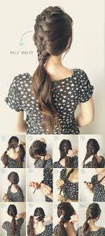 5 One Minute Basic Ponytail Hairstyles Tutorial For Daily Style Braided Ponytail Hairstyles Ponytail Hairstyles Tutorial French Braid Hairstyles
