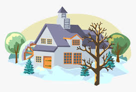 Today i am sharing a nice collection of cow clipart! Vector Illustration Of Winter Scene With Grist Mill Winter Scenes Clipart Hd Png Download Transparent Png Image Pngitem