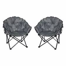 Camping Chair Padded Camp Supplies Moon Seat 2 Pack Folding Cup Holder New Lounge Chair Outdoor Outdoor Folding Chairs Furniture Chair