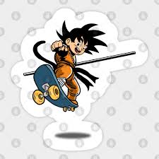 His hit series dragon ball (published in the u.s. Young Goku Skater Dragonball Z Goku Dragon Ball Young Gok Sticker Teepublic Au