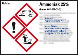 Das stickstoffatom und die drei wasserstoffatome liegen. Gefahrstoffetikett Ammoniak 25 Folie 148x105mm 4 Bogen Kroschke Com