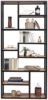 modernes regal aus akazien holz mit schwarzem metall rahmen moderne regale regal metall schwarzes metall