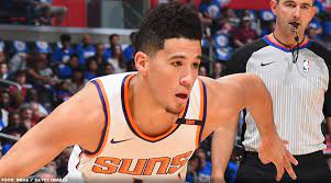 Select from premium devin booker of the highest quality. Dank Booker Phoenix Suns Werfen Lakers Raus Basketball De