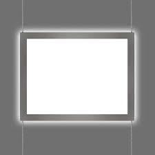 Rimless Led Light Pockets Landscape Single Sided Insert Size Letter Tabloid Frame Display Led Lights Display Frames