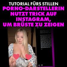 Tutorial fürs Stillen: Porno-Darstellerin nutzt Trick auf Instagram, um  Brüste zu zeigen | NIUS.de
