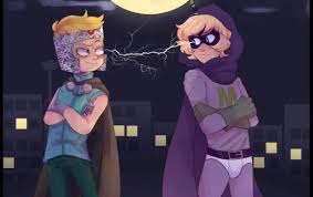 kenny mysterion butters professor chaos south park anime south park fanart butters south park