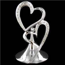 Pin By Hobby Lobby On Glamorous Wedding Ideas Heart Cake Topper Floral Wedding Cake Toppers Wedding Toasting Glasses
