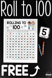 Free Roll To 100 Math Game Kindergarten Math Games Kindergarten Math Activities Counting To 100