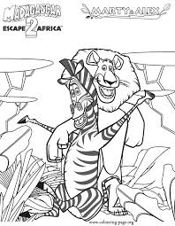 Madagascar Marty And Alex Coloring Page Coloring Pages Lion Coloring Pages Zebra Coloring Pages