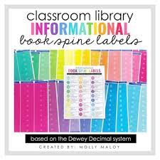 Custom made templates designed for bindertek backbone labels — bindertek free of charge custom web themes spine label template t for ms word® individualize. Classroom Library Informational Book Spine Labels By Molly Maloy