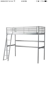 Classic Silver Metal Ikea Svarta Loft Bed Ikea Loft Bed Loft Bed Frame Ikea Loft
