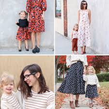 Übergroße kleider mit 3/4 ärmeln für mama. Mami Matching Outfits Fur Anfanger Spoonflower Blog