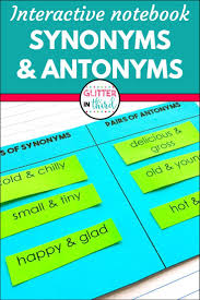 Synonyms Antonyms Interactive Notebook In 2020 Synonyms And Antonyms Antonyms Activities Interactive Notebooks