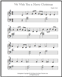 We Wish You A Merry Christmas Violin Sheet Music We Wish You A Merry Christmas Piano Solo With A Few Helper Notes For Your Late Elementary Studen Christmas Piano Merry Christmas Wishes Christmas Piano Music