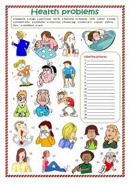 Health and sickness vocabulary sheet. At The Doctors Vocabulary On Body Parts Illnesses Diseases Treatments Health Supplies Esl Elt Activities Optional Self Correction Links Brain Perks