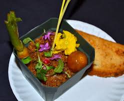 Black Bean Hummus Dish By The Summit Restaurant Served During The Art Of Food Opening Exhibition At The Carnegie Black Bean Hummus Food Food Design