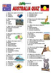 Valentine's day for the love of knowledge. Australia Quiz Esl Worksheet By Storyteller