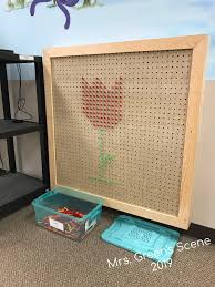 Makerspace Pegboard In The Library Makerspace Peg Board Library Activities
