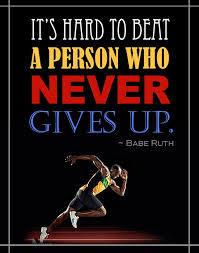 It S Hard To Beat A Person Who Never Gives Up Babe Ruth Swim Drills Workouts Triathlon Swimming Triathlon Training Program