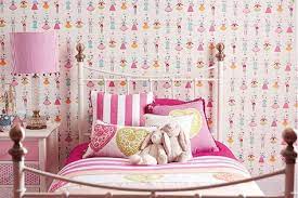ورق جدران غرف نوم بنات بأشكال وألوان جميلة و جذابة ديكورموز childrens bedroom wallpaper kids curtains childrens curtains