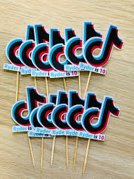 tiktok cupcake toppers tik tok personalised cupcake tiktok etsy birthday party for teens personalised cupcakes 12th birthday party ideas