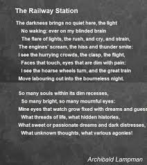 The Railway Station Poem By Archibald Lampman Poem Hunter Comments Page 1