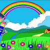 Gambar pelangi kartun lucu png. 1