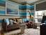 Brown And Navy Blue Living Room
