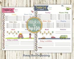 Toddler Log Printable Nanny Log Babysitter Report Sophia