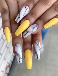 Which means that it is only appropriate that you brighten up your nail look. Simple Summer Nail Art Designs For 2019 Summernails Summernaildesigns Marble Acrylic Nails Nail Art For Girls Yellow Nails Design