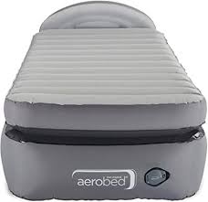 Aerobed Air Mattress With Built In Pump Amp Headboard Comfort Lock Laminated Air Bed