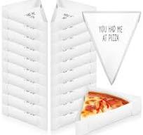 Amazon.com: Tioncy 50 Pcs Pizza Slice Box Bulk 9.65x7.28x1 ...